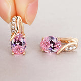 Zircon Earrings 12 Colors Crystal Wedding Jewelry