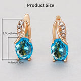 Zircon Earrings 12 Colors Crystal Wedding Jewelry