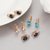 Zircon Earrings 12 Colors Crystal Wedding Jewelry