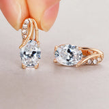 Zircon Earrings 12 Colors Crystal Wedding Jewelry