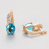 Zircon Earrings 12 Colors Crystal Wedding Jewelry