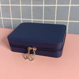 PU Leather Earrings Jewelry Storage Necklace Box