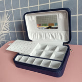PU Leather Earrings Jewelry Storage Necklace Box