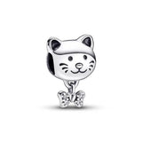 925 Sterling Silver Bracelet with Silver Beads and Tigger Globe Pendant