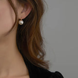 Pearl Stud Earrings 925 Sterling Silver Wedding Party Gift