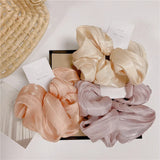 Pearlized Effect Scrunchies Elastic Hair Bands Solid Hairband Ponytail Holder