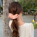 Pearlized Effect Scrunchies Elastic Hair Bands Solid Hairband Ponytail Holder