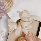 Pearlized Effect Scrunchies Elastic Hair Bands Solid Hairband Ponytail Holder