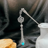 Hollow Flower Tassel Hairpin Ethnic Style All-match Jewelry Gift