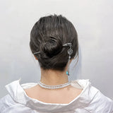 Hollow Flower Tassel Hairpin Ethnic Style All-match Jewelry Gift