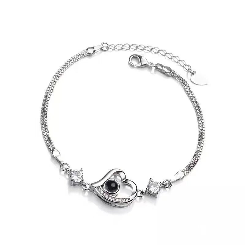 Personalized Heart Shape Projection Bracelet