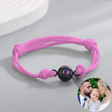 Custom Circle Photo Projection Bracelets Family Gift, Couple Memorial Jewelry
