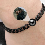 Personalized Couple Photo Projection Bracelets Family Gift Memorial Jewelry