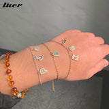 Custom Name Bracelet Pave Zircon Enamel Nameplate