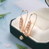 Zircon Earrings 585 Rose Bling String Earrings European Wedding Jewelry