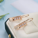 Zircon Earrings 585 Rose Bling String Earrings European Wedding Jewelry