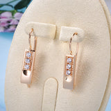 Zircon Earrings 585 Rose Bling String Earrings European Wedding Jewelry
