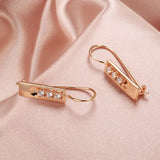 Zircon Earrings 585 Rose Bling String Earrings European Wedding Jewelry