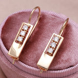 Zircon Earrings 585 Rose Bling String Earrings European Wedding Jewelry