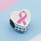 Pink Hope Pendant Charm 925 Silver DIY Jewelry
