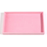 Pink Velvet Jewelry Display Case Earring Storage Organizer Box