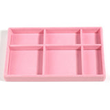 Pink Velvet Jewelry Display Case Earring Storage Organizer Box