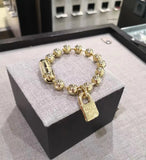 925 Silver String Bracelet with Charm