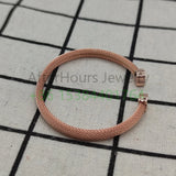 925 Silver High Steel And Rose Pearl Bracelet Bear DIY Jewelry