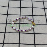 925 Silver Red Sweet Dolls Elastic Pearls Bracelet