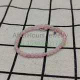 925 Silver Pink Crystal Pearl Bracelet