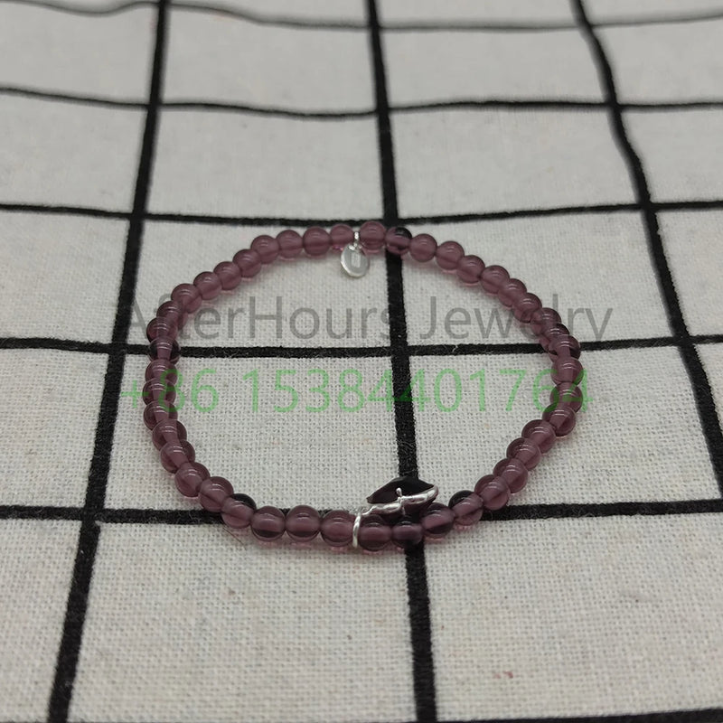 925 Silver Pink Crystal Pearl Bracelet