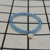925 Silver Pink Crystal Pearl Bracelet