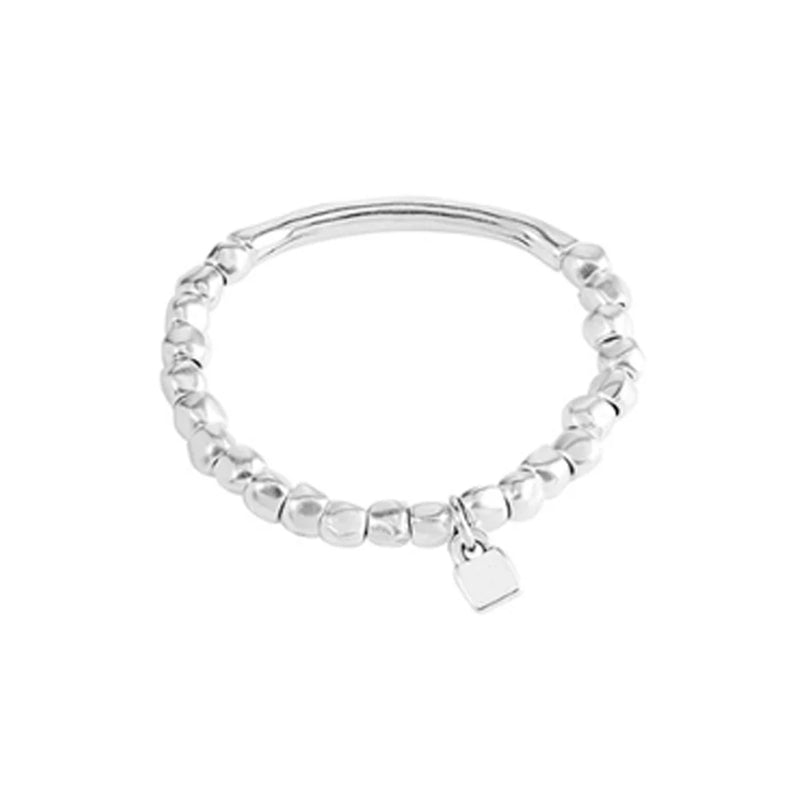Silver Alloy Lock Bracelet for Women