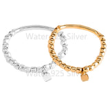 Silver Alloy Lock Bracelet for Women
