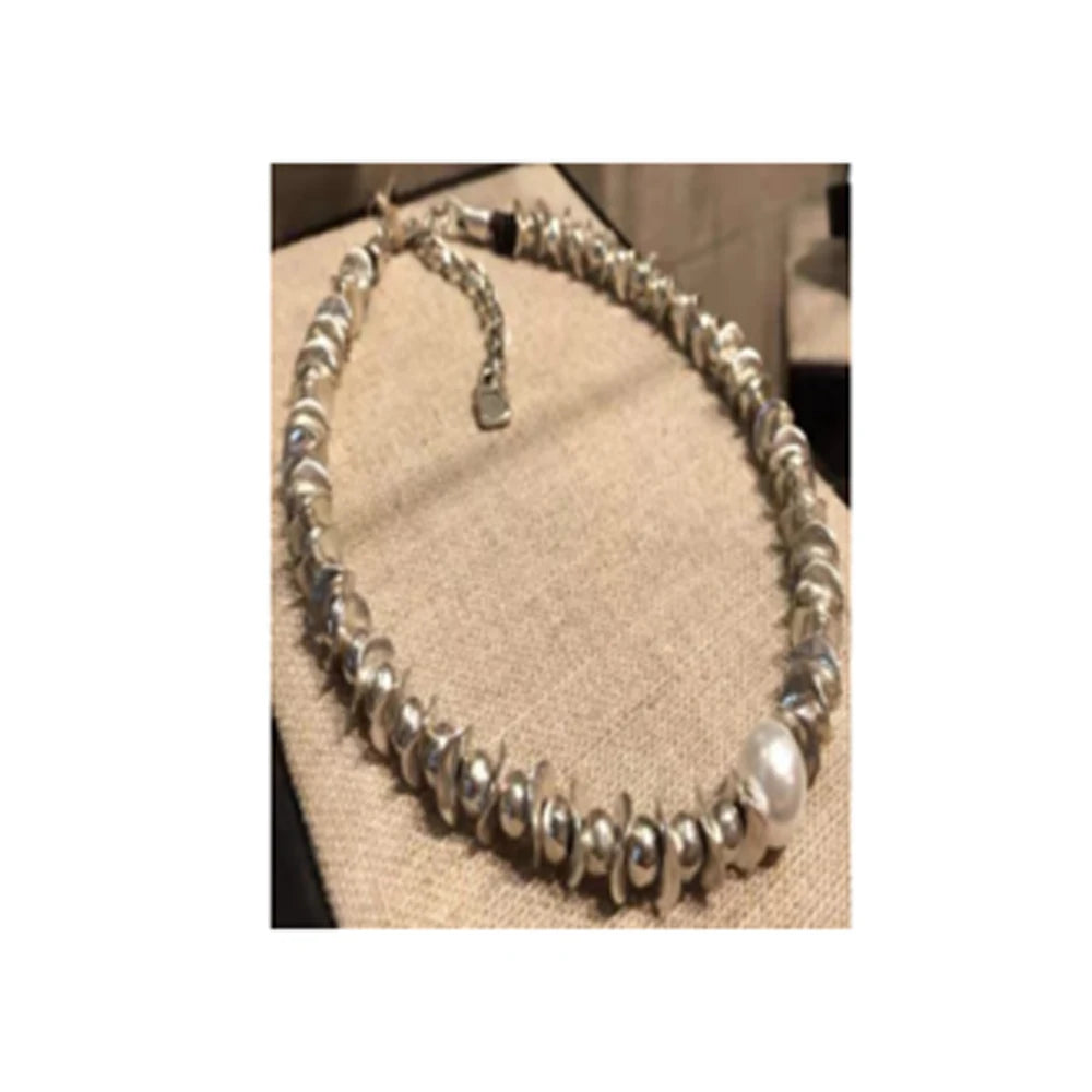 High Pearl U-NO Alloy Colored Zircon Necklace Jewelry
