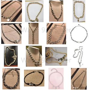 Pearl U-NO Alloy Necklace Jewelry For Women