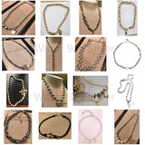 Pearl U-NO Alloy Necklace Jewelry For Women