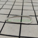 925 Silver High Bear Rose Bangle Net Chain Pearl Bracelet