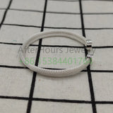 925 Silver High Bear Rose Bangle Net Chain Pearl Bracelet