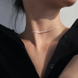 Sparkling Clavicle Chain Choker Necklace