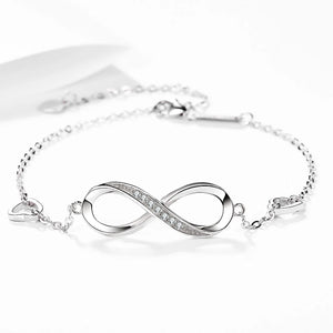 Silver Plated Moon Star Pearl Heart Zircon Bracelet