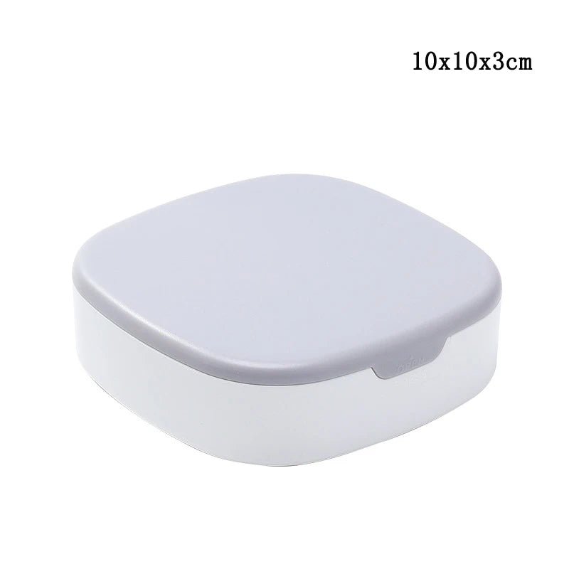 Portable Jewelry Box With Mirror Earrings Lipstick Storage Case