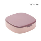 Portable Jewelry Box With Mirror Earrings Lipstick Storage Case