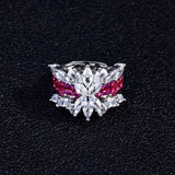 Princess Silver Engagement Ring Female Ladies Stunning Zircon Finger Rings