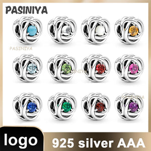 925 Silver Moonstone Eternal Round Pendant Multicolor Jewelry Gift