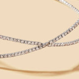 Punk Silver Open Geometric Alloy Choker Necklace
