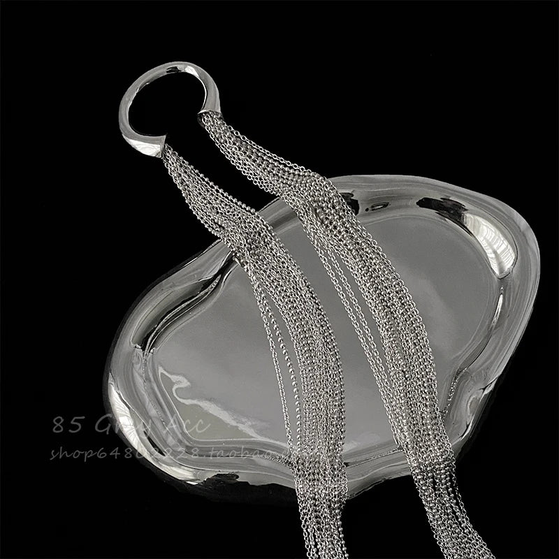 Punk Metal Hair Accessory Tassel Chain Headband Hairpin For Women Girls