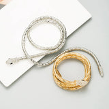 Punk Multilayer Bendy Snake Necklace Rhinestone Party Neck Jewelry