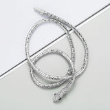 Punk Multilayer Bendy Snake Necklace Rhinestone Party Neck Jewelry