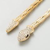 Punk Multilayer Bendy Snake Necklace Rhinestone Party Neck Jewelry